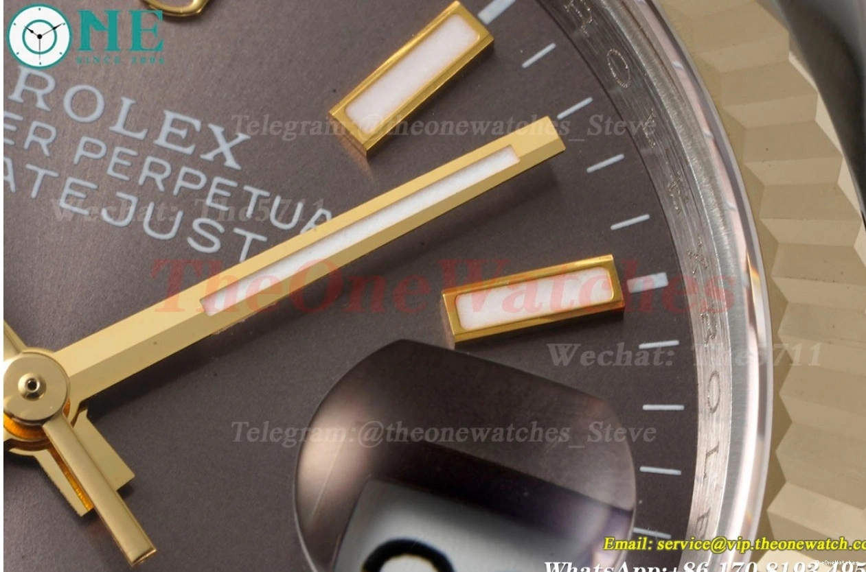 Stk Wrapped SS GMF Jub 904L Datejust A2836 Brown 126233 36MM YG 0120